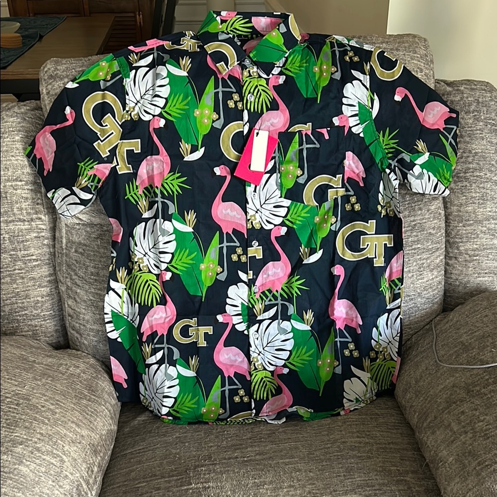 Georgia Tech Flamingo 🦩 Button Down Shirt